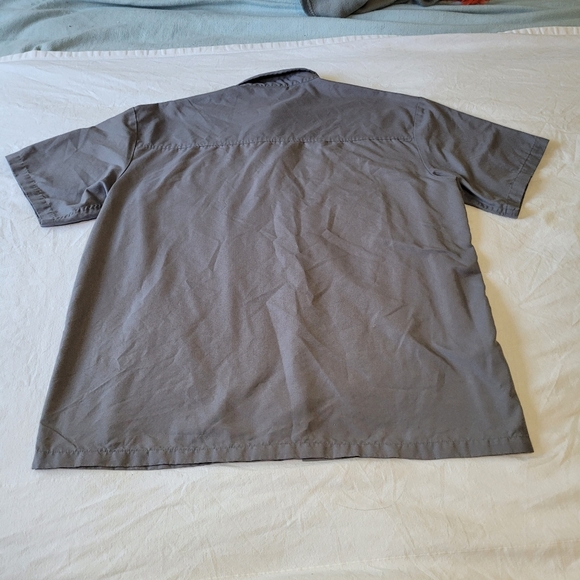 YAGO Men's Casual Short Sleeve Button Up Shirt Slate Gray XL Work Shirt Mechanic - Picture 6 of 6